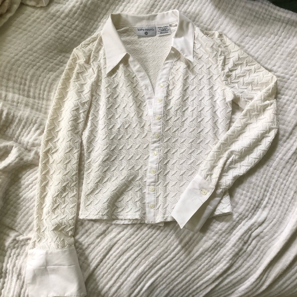 White button-down